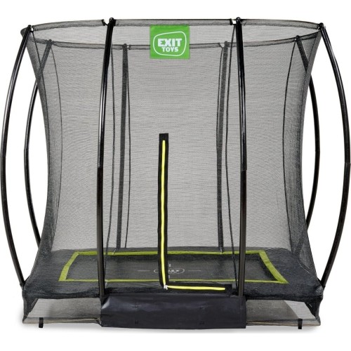 EXIT Silhouette trampolina ziemna 153x214cm z siatką zabezpieczającą - czarna