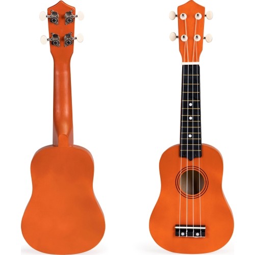 Gitara ukulele dla dzieci drewniana 4 struny nylonowe ECOTOYS