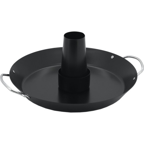 Grill stand for chicken with pan