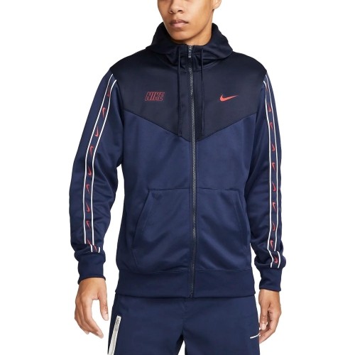 Nike Džemperis Vyrams M Nsw Repeat Sw Pk Fz Hoody Navy DX2025 410