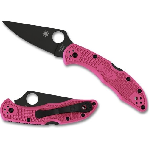 Nóż składany Spyderco C11FPPNS30VBK, Różowy