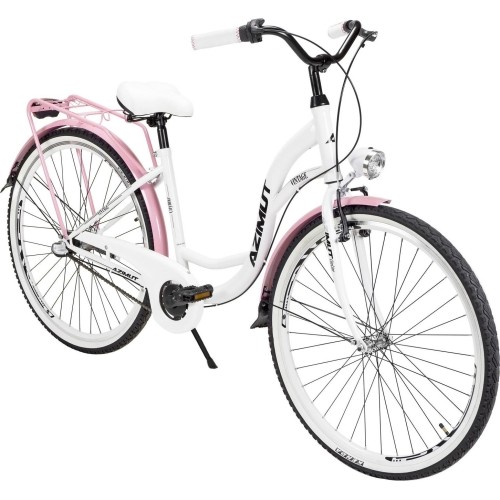 Dviratis AZIMUT Vintage 28" 3-speed 2023 white-pink shiny