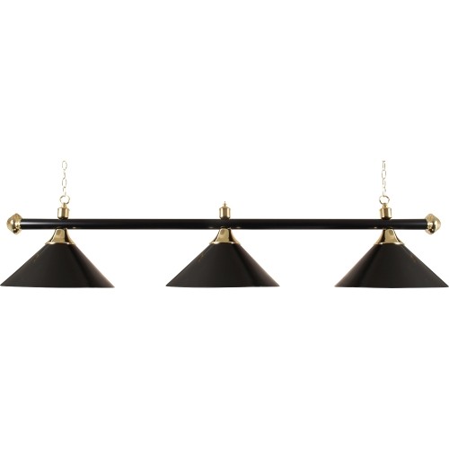 Brass Billiard Lamp With 3 Shades Buffalo, Black, 150 cm