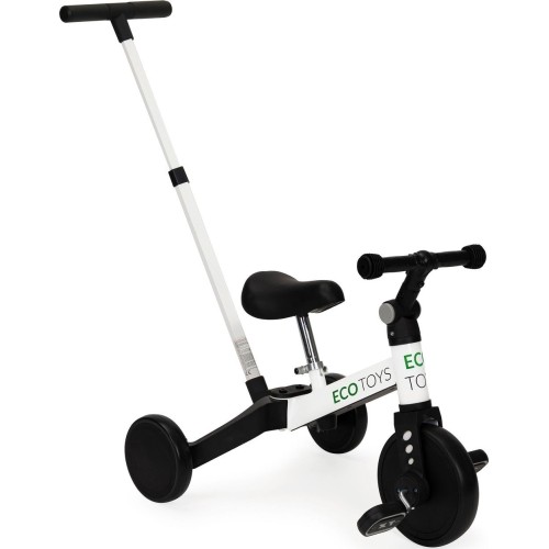 Tricycle with Handle Modern Home 2in1, White