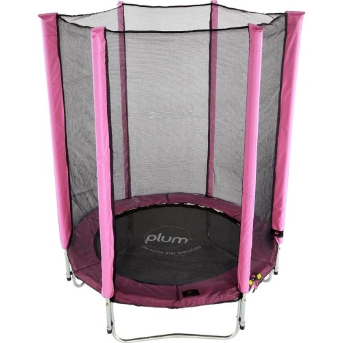 Trampolina Plum Junior z obudową różowa 4ft