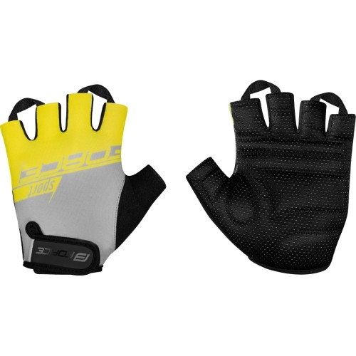 Gloves FORCE SPORT (grey/yellow) XL