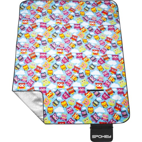 Fleece picnic blanket 180x210 cm Spokey PICNIC OWL