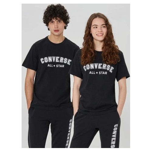 Converse Marškinėliai Unisex All Star Tee Black 10024566 A02