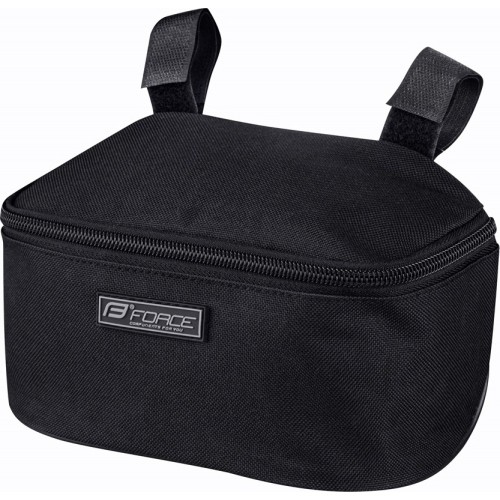 Bicycle Handlebar Bag FORCE Roller Bud, Black, 1.9l