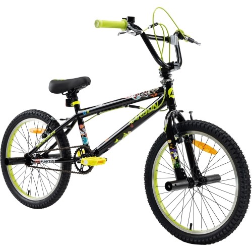 Dviratis Karbon BMX 20 czarno-limonkowy