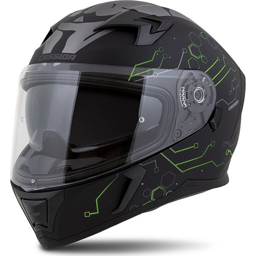 Kask motocyklowy Cassida Integral 3.0 Hack Vision Matte Black/Green