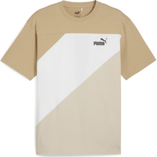 Puma Marškinėliai Vyrams Power Colorblock Tee Cream White 678929 83