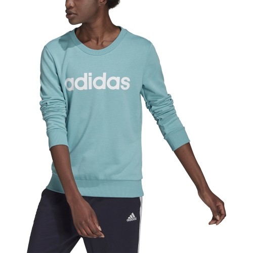 Adidas Džemperis Moterims W Lin Ft Sweat Blue