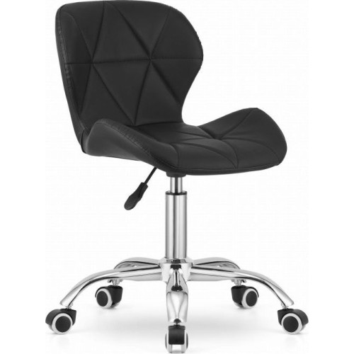 Swivel office chair with wide backrest eco-leather black