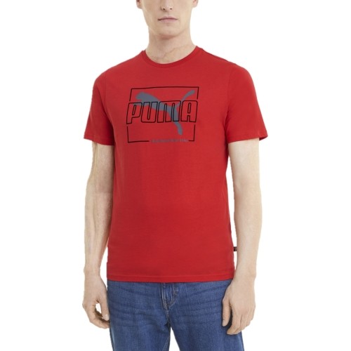 Puma Marškinėliai Vyrams Flock Tee High Risk Red