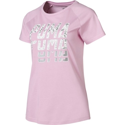 Puma Palaidinė Font Graphic Tee Pale Pink