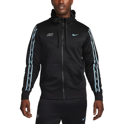 Nike Džemperis Vyrams Nsw Repeat Sw Pk Fz Hoody Black DX2025 011