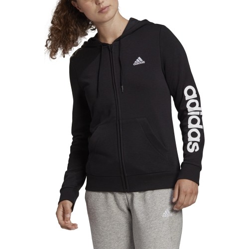 Adidas Džemperis Moterims W Lin Ft Fz Hoodie Black GL0791