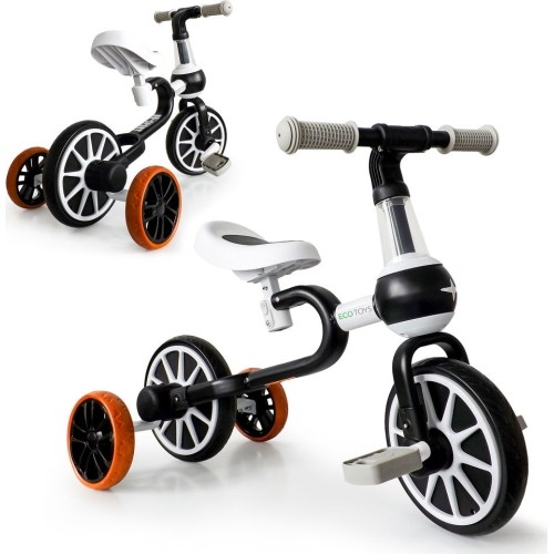 Balance Bike Ecotoys 4in1, with Pedals and Side Wheels