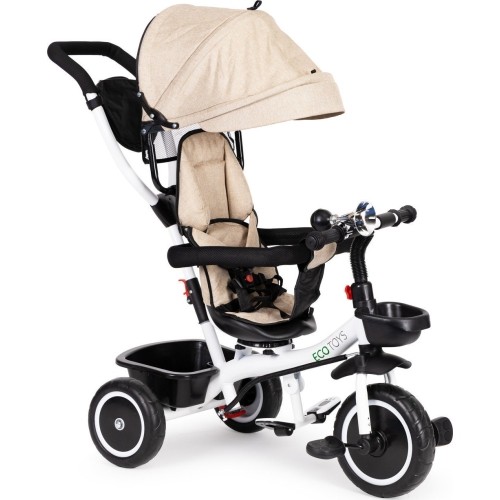 Tricycle - Stroller with Rotating Seat Eco Toys, Beige