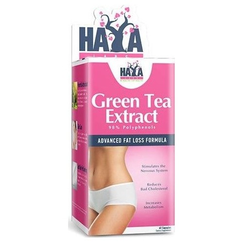 Haya Labs Green tea Extract (žaliosios arbatos ekstraktas) 60 kaps.