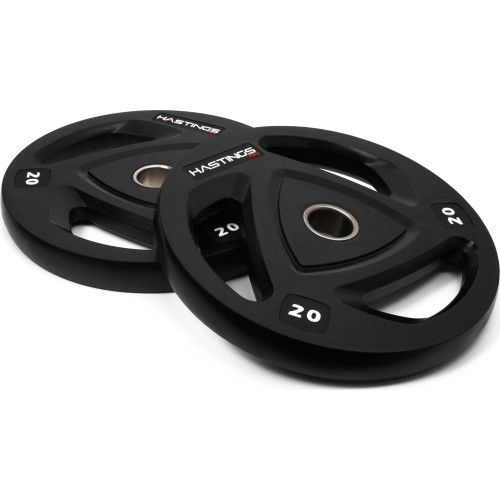 Hastings Pro Rubber Olympic Tri-Grip Plate Set 20 kg