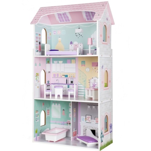 Wooden Dollhouse Ecotoys Blueberry Residence