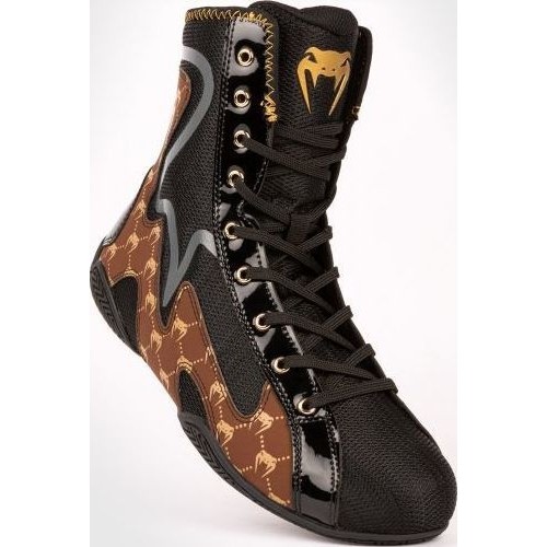 Buty bokserskie Venum Elite Evo Monogram - Black/Brown