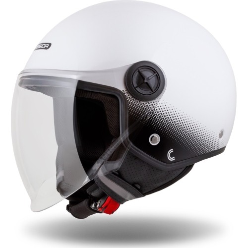 Kask motocyklowy Cassida Handy biały/czarny