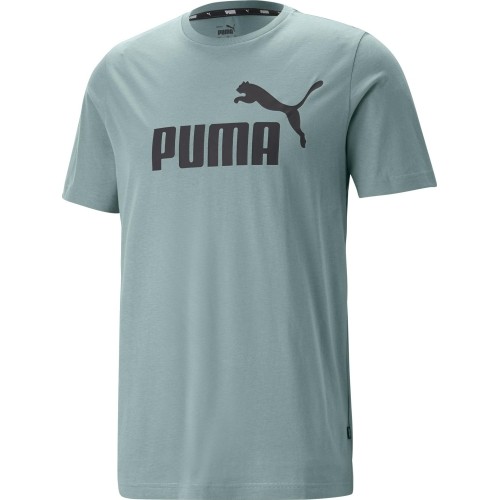 Puma Medvilniniai Marškinėliai Vyrams Ess Logo Tee Green 586667 75