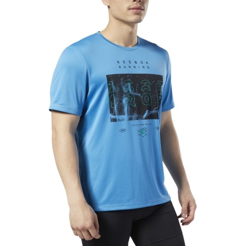 Reebok Marškinėliai Re Run Crew Tee Blue