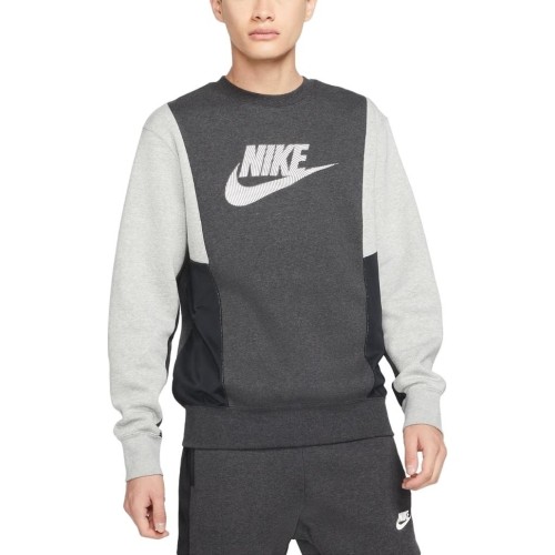 Nike Džemperis Vyrams Nsw Hybrid Flc Crew Grey