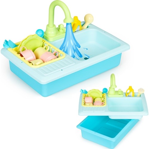 Sink sink with tap filled with water 12 accessories children's toy