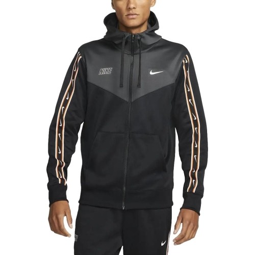 Nike Džemperis Vyrams Nsw Repeat Sw Pk Fz Hoody Black Grey DX2025 068