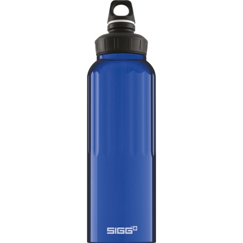 Bidon Butelka podróżna sportowa do picia SIGG Alu Drinking WMB - Aluminium, 1,5 l, niebieska