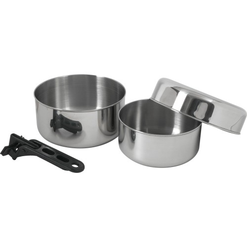 Cooking Set BasicNature Stainless Steel Biwak 1