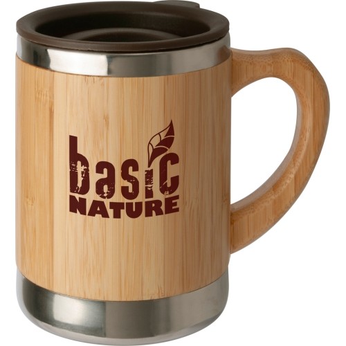 Kubek podróżny turystyczny BasicNature Beaker Bamboo - 0,3 l