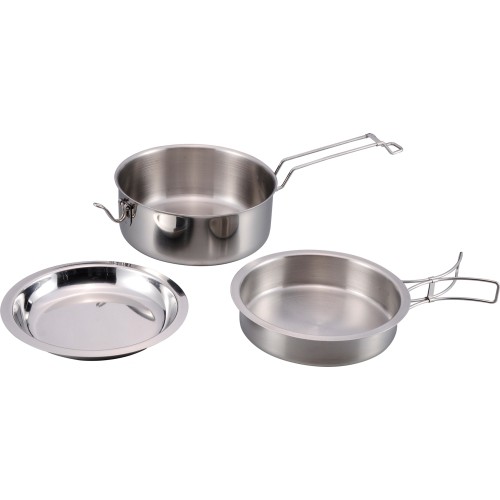 Origin Outdoors Stainless Steel Cooking Set 'Snap-Pack'