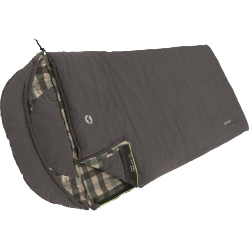 Outwell Camper "R", Sleeping Bag,  235 x 90 cm, 2 way open - auto lock, L-shape, Grey