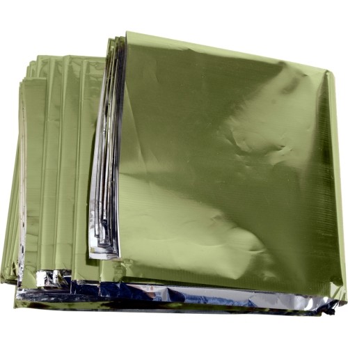 Origin Outdoors Survival Blanket 'Olive/Silver'