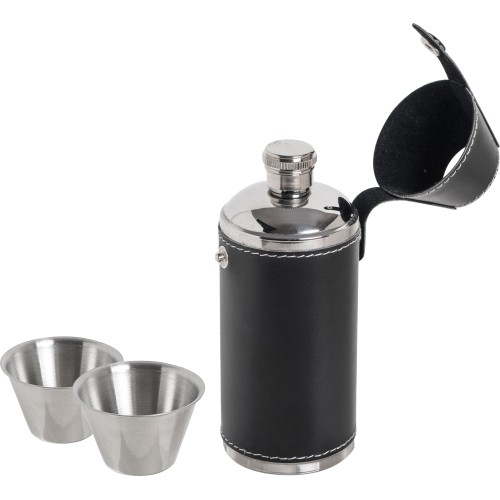 BasicNature Hunting flask with 2 cups