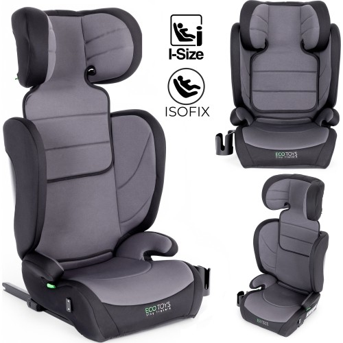 Fotelik samochodowy ISOFIX dla dzieci od 100 cm miejsce na napoje ECOTOYS