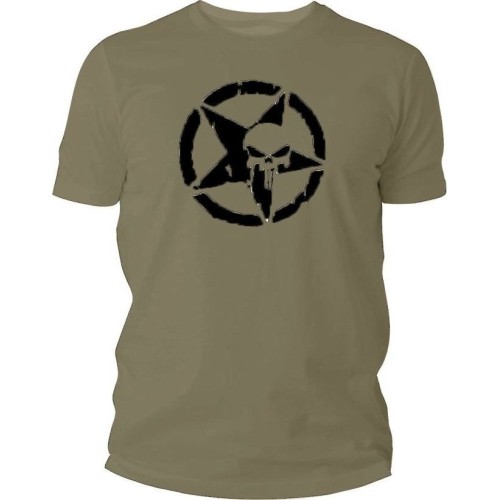 TigerWood Military Punisher men's t-shirt olive green