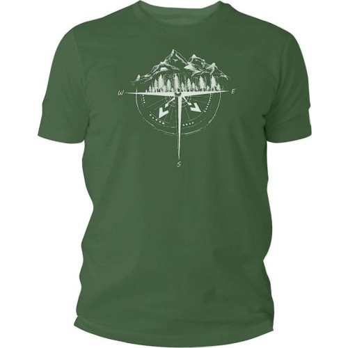 TigerWood men's t-shirt Wind Rose green