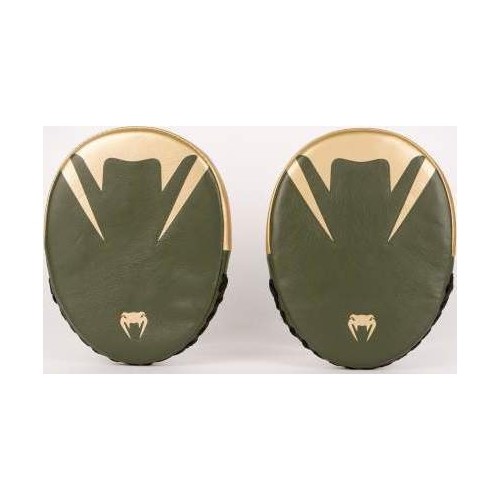 Rękawice bokserskie Venum Pro Flat Punch Mitts (para) - Khaki/Gold