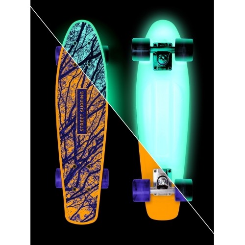 Świecąca w ciemności deskorolka Mini Skateboard Street Surfing Beach Board Glow Mystic Forest 22.5"