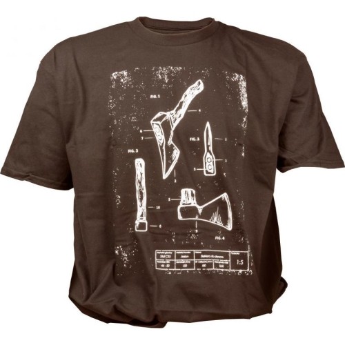 TigerWood Tech-Axe men's t-shirt brown