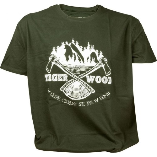 TigerWood Two Axes men's t-shirt green