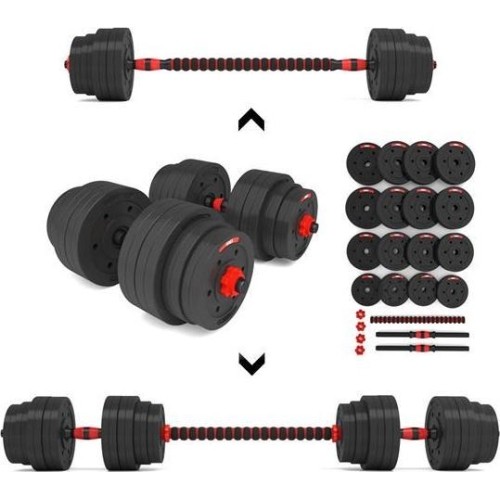 SGP15 COMPOSITE BARBELL AND DUMBBELLS SET HMS