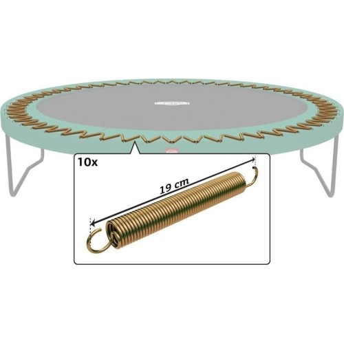 Sprężyny Twinspring Gold do trampoliny Berg Champion i Elite - 10 szt.